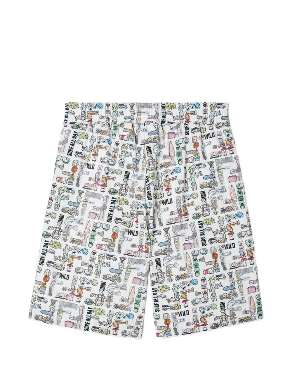  Fendi Kids Printed Shorts - White 