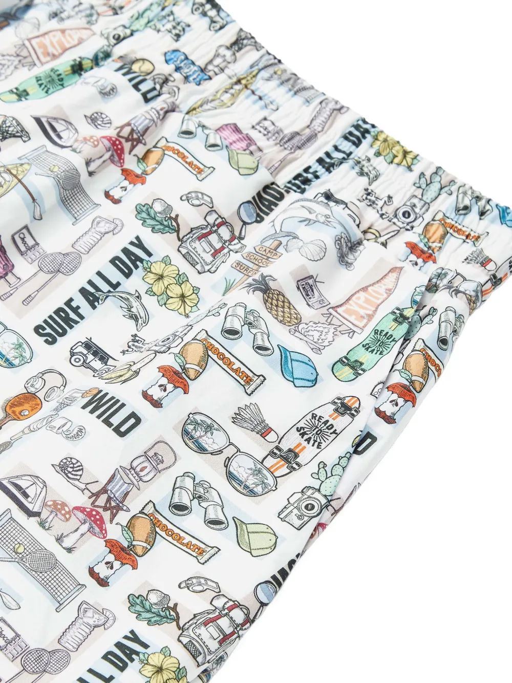  Fendi Kids Printed Shorts - White 