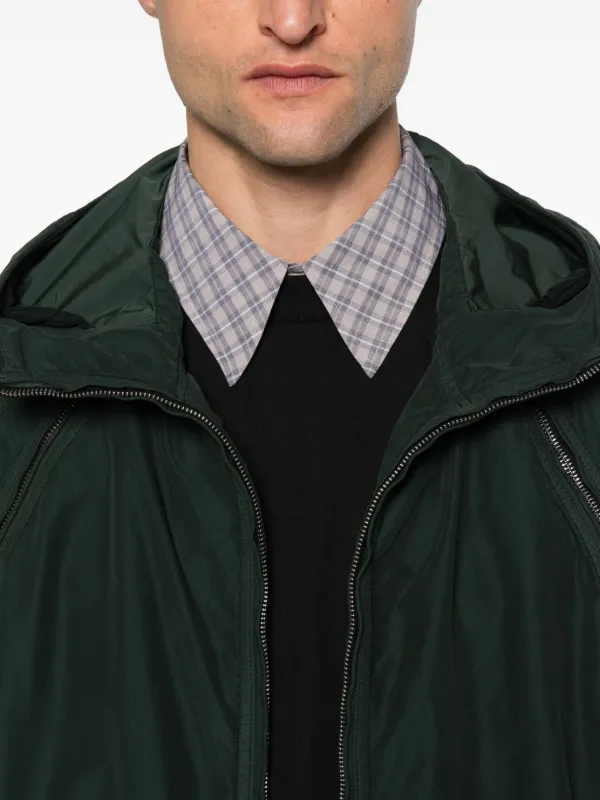 Stone Island zip-fastening Hooded Jacket Green FARFETCH IN