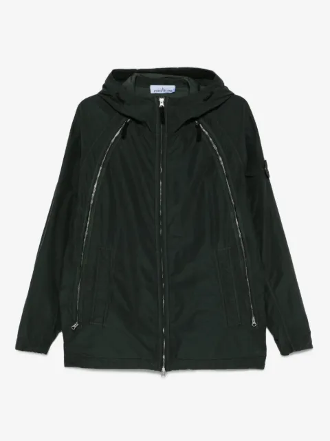 Stone Island chamarra con capucha y cierre