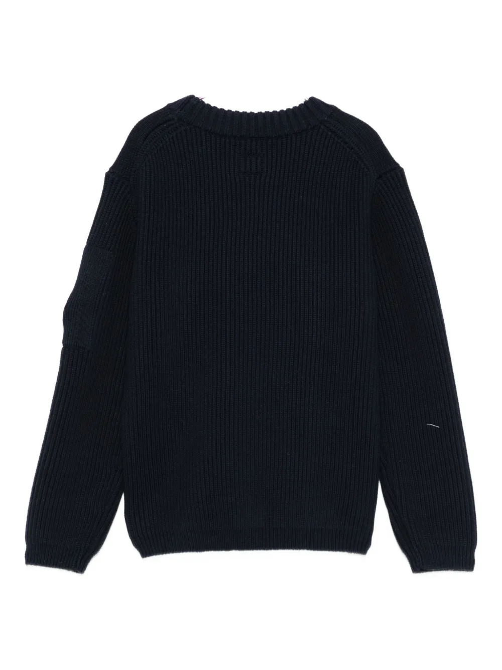 C.P. Company Kids Geribbelde trui met lenszak Blauw