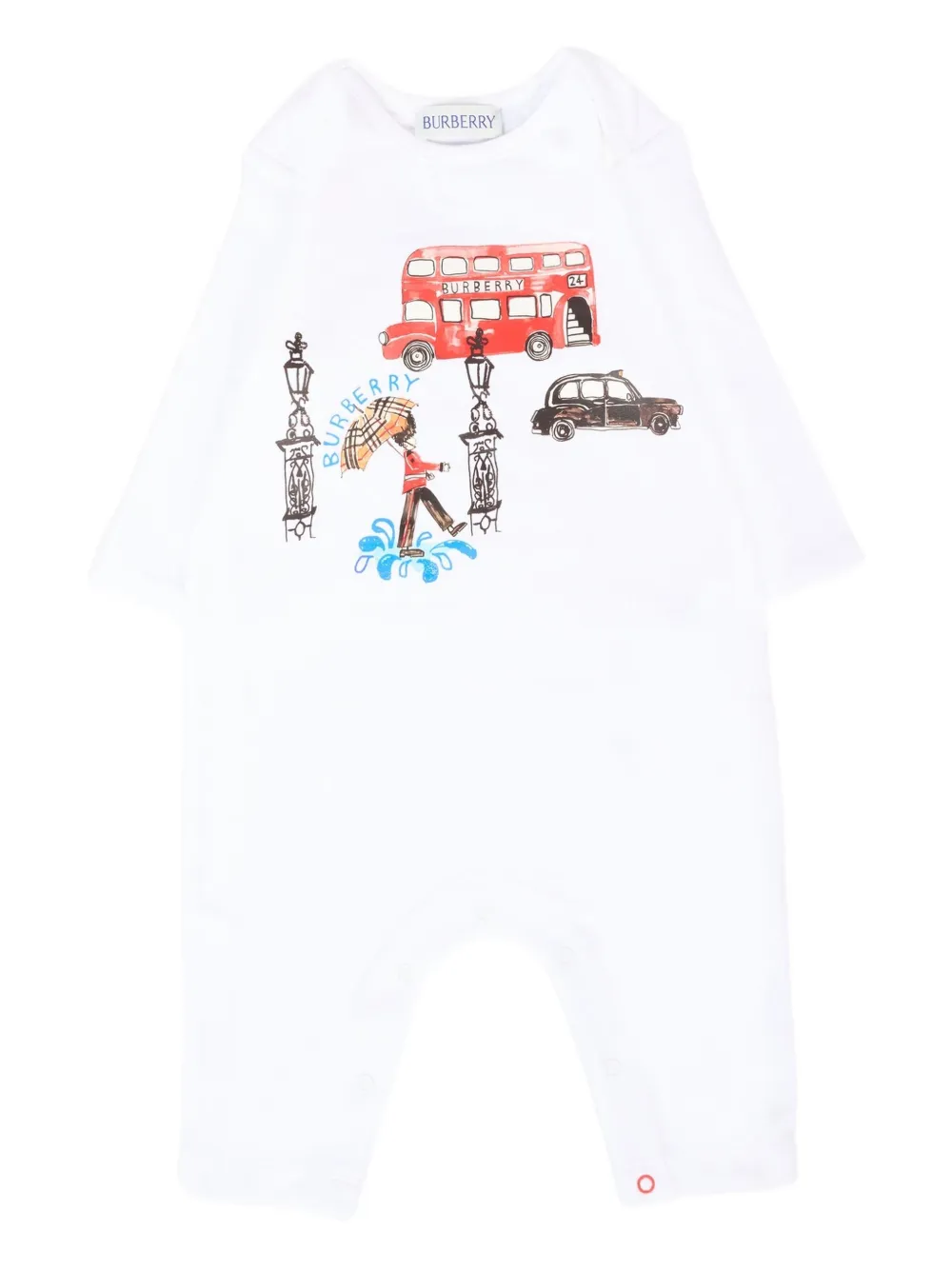 Burberry Kids graphic-print romper Wit
