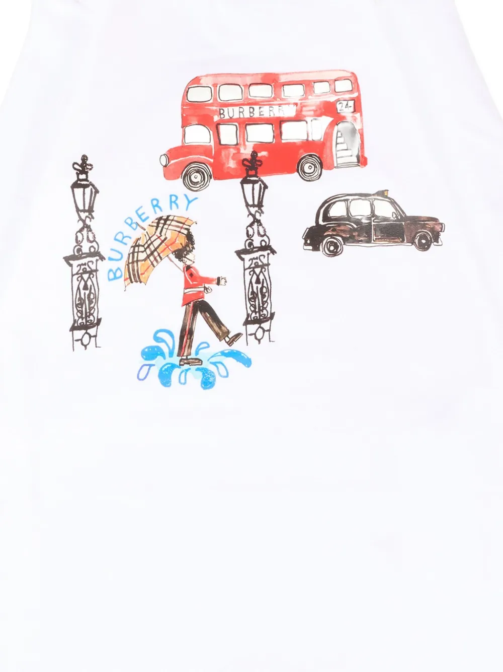 Burberry Kids graphic-print romper Wit