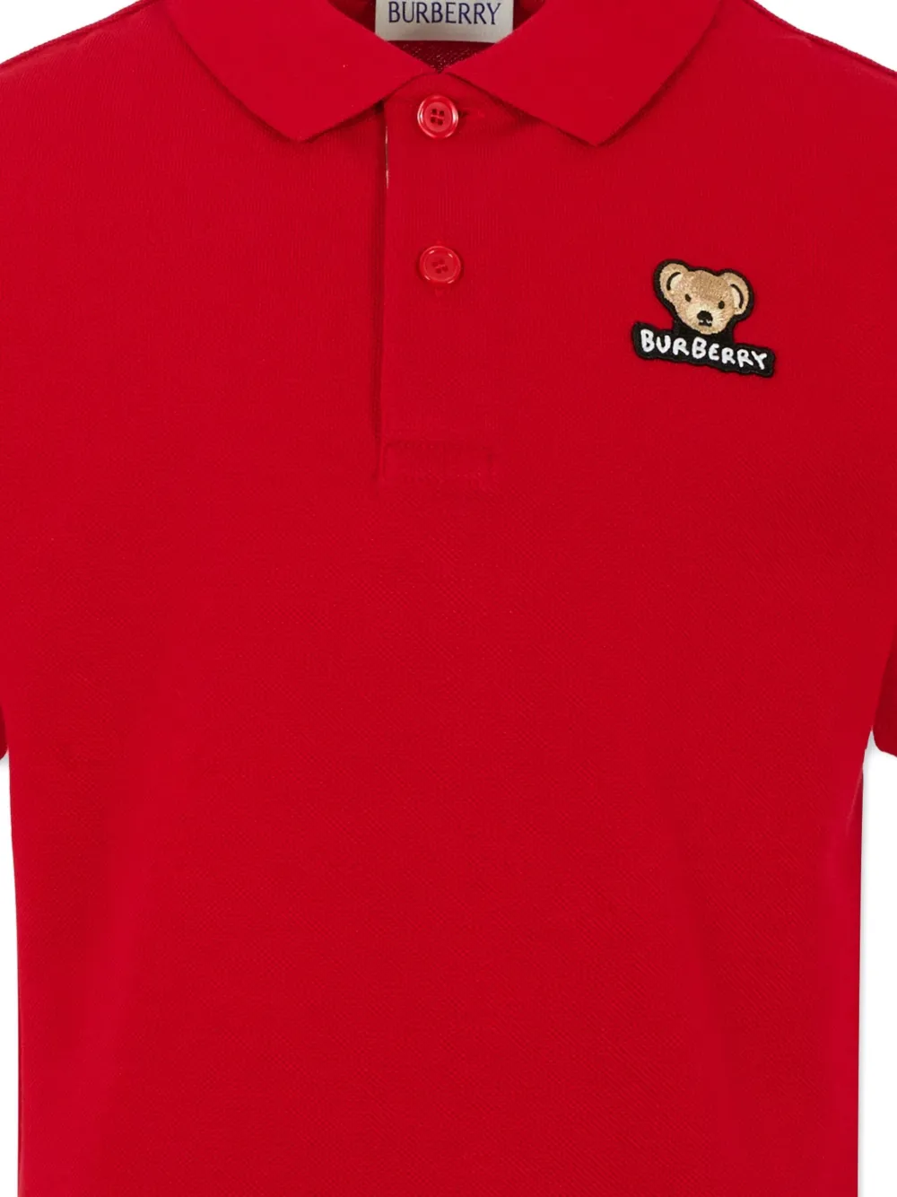 Burberry Kids bear-logo polo shirt Rood