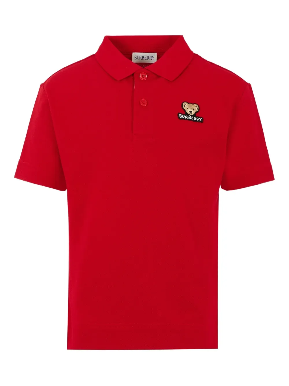 Burberry Kids bear-logo polo shirt Rood