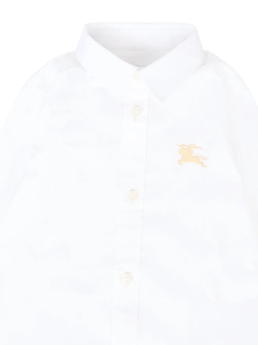 Burberry Kids Shirt met geborduurd logo Wit