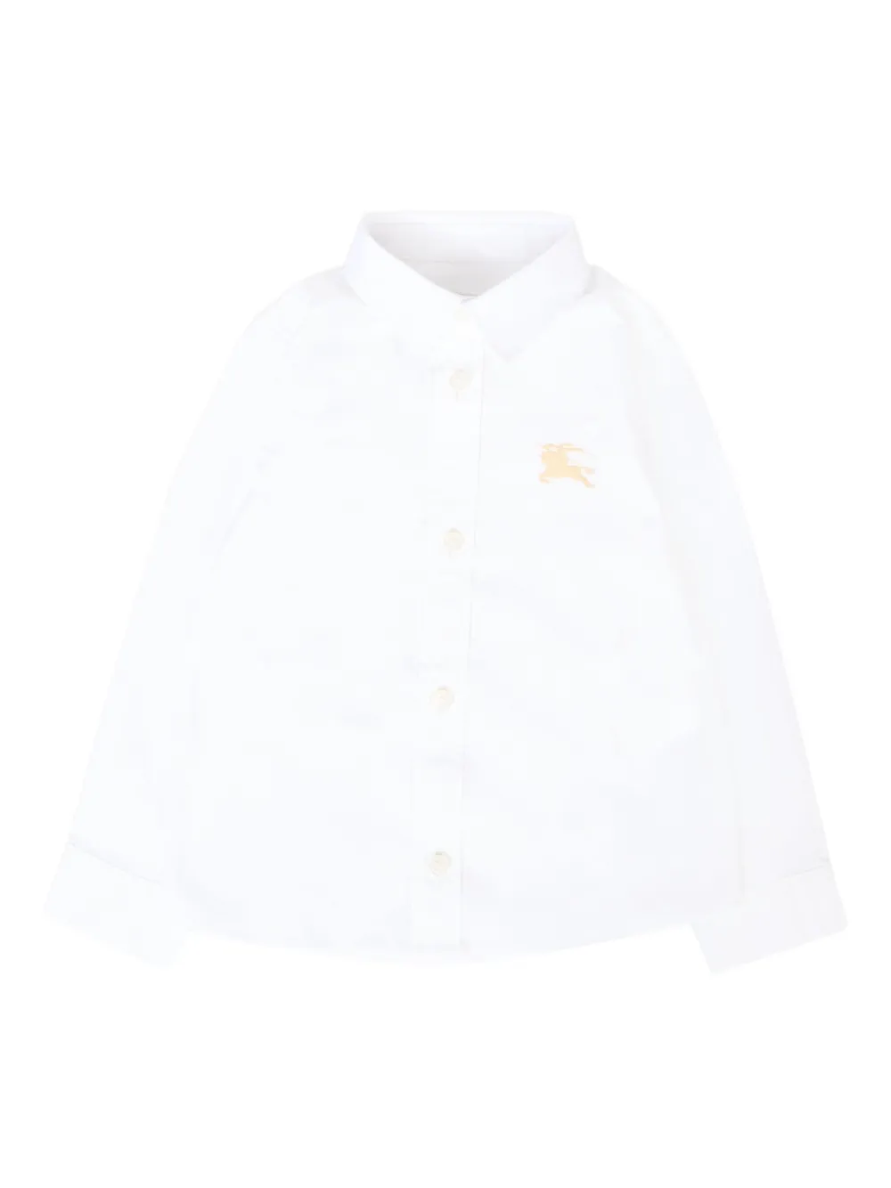 Burberry Kids Shirt met geborduurd logo Wit