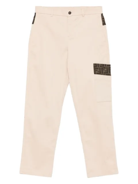 Fendi Kids logo-details trousers