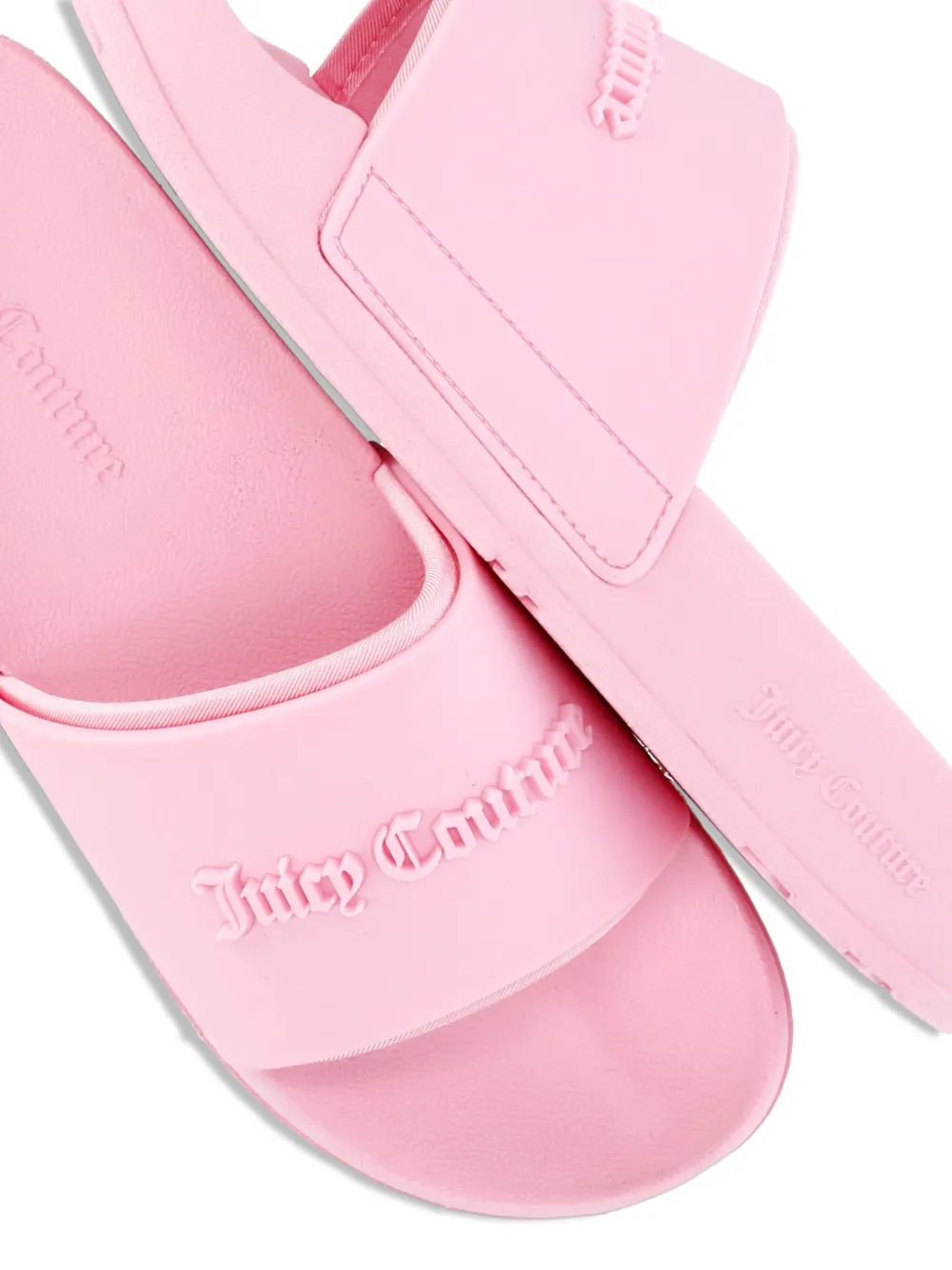 Juicy Couture logo-embossed slides Pink