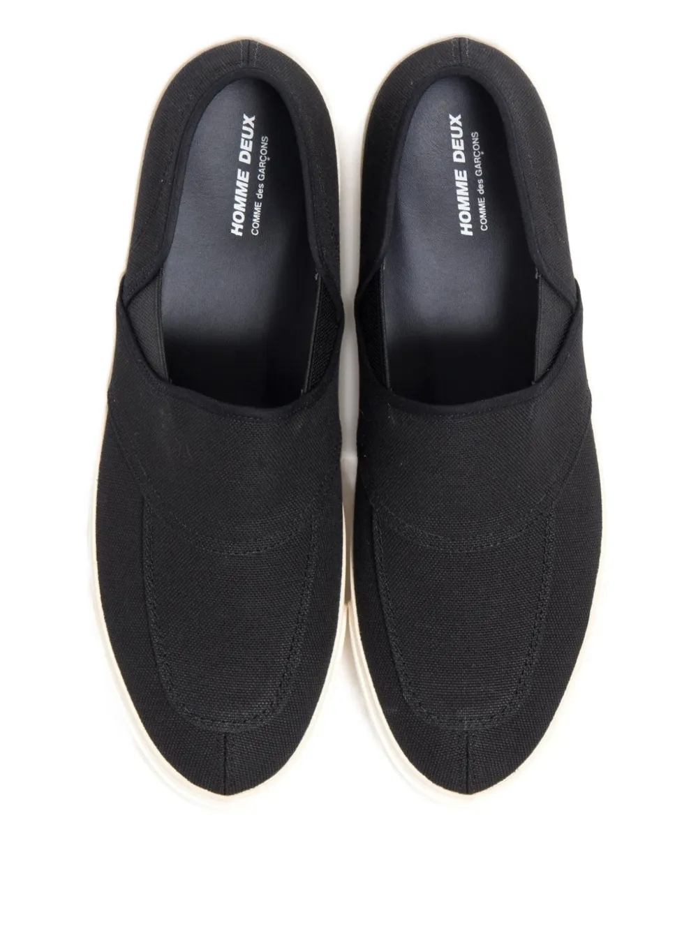 Comme des Garçons Homme Deux Sneakers met vlakken Zwart