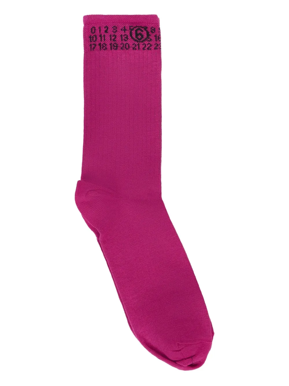 MM6 Maison Margiela Kids Numeric logo socks Roze