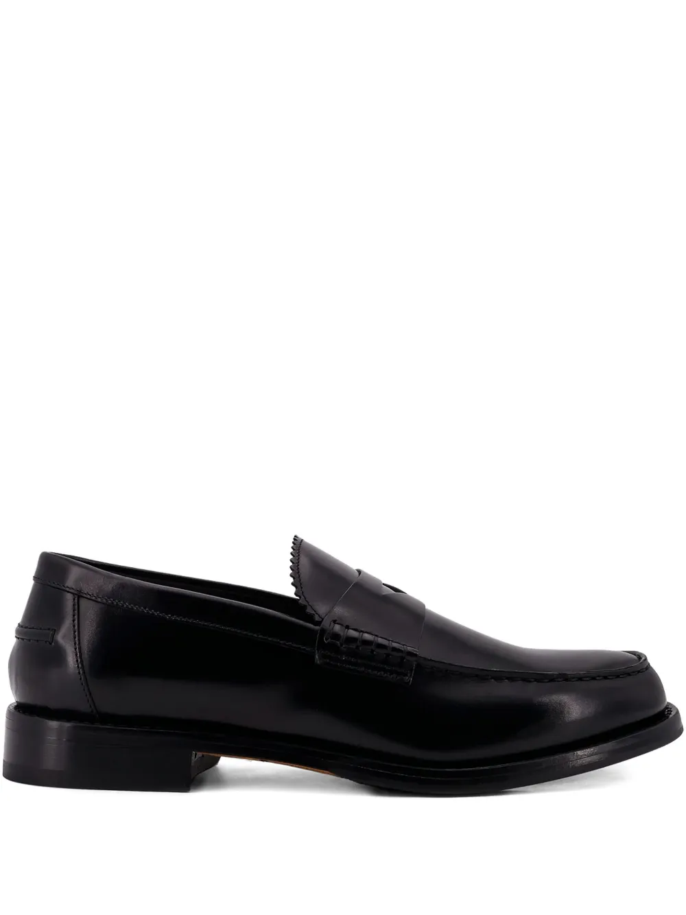 Doucal's penny leather loafers Black