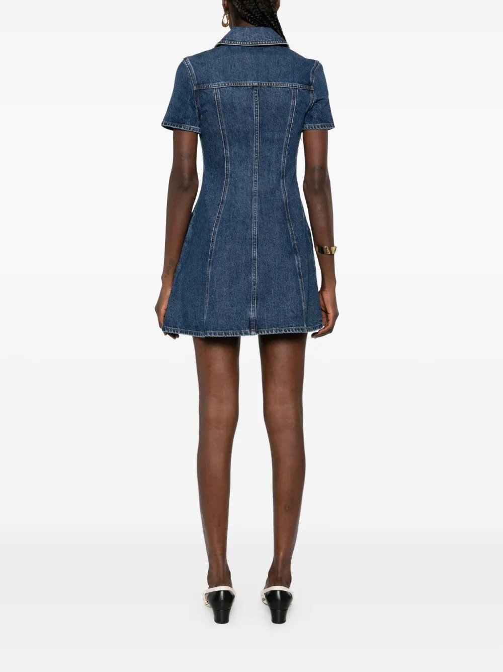 Self-Portrait Denim jurk Blauw