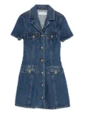 Self-Portrait button-fastening denim dress - Blue