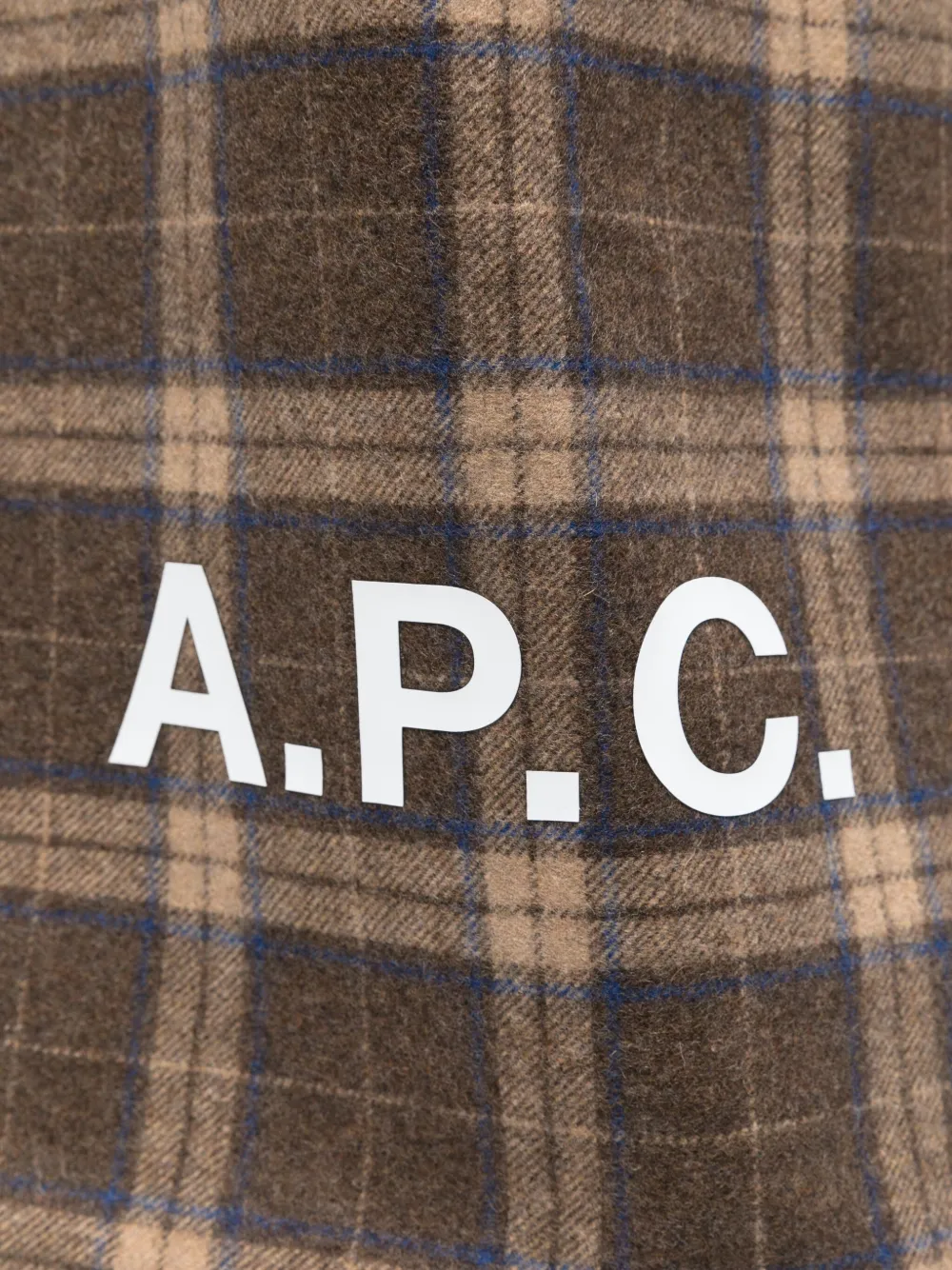 A.P.C. Ninon checked logo tote bag Bruin