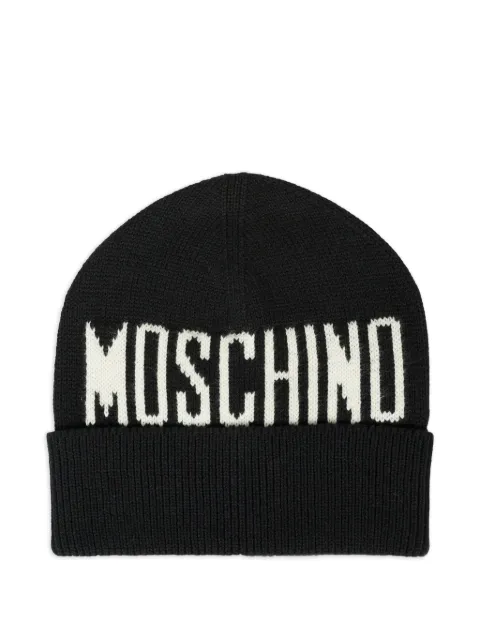 Moschino Kids logo-embroidered beanie