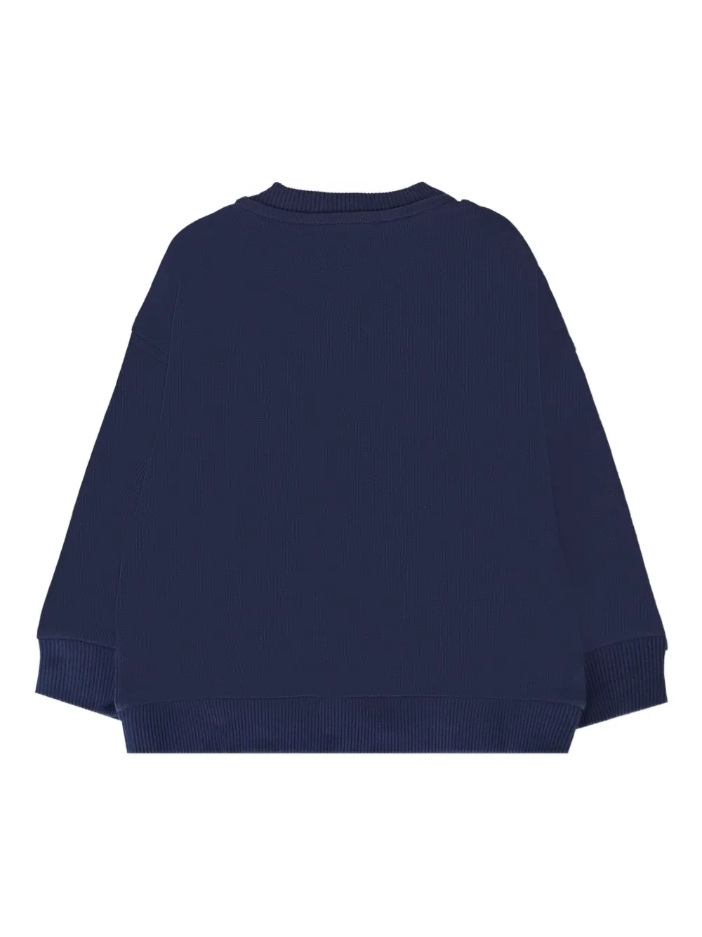 Moschino Kids teddy bear-logo crew-neck sweatshirt Blauw