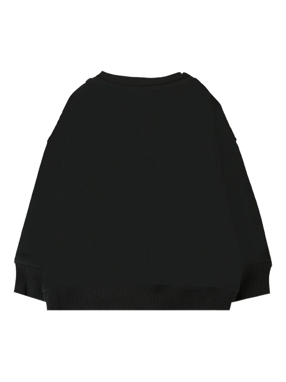 Moschino Kids teddy bear-logo cotton sweatshirt Zwart