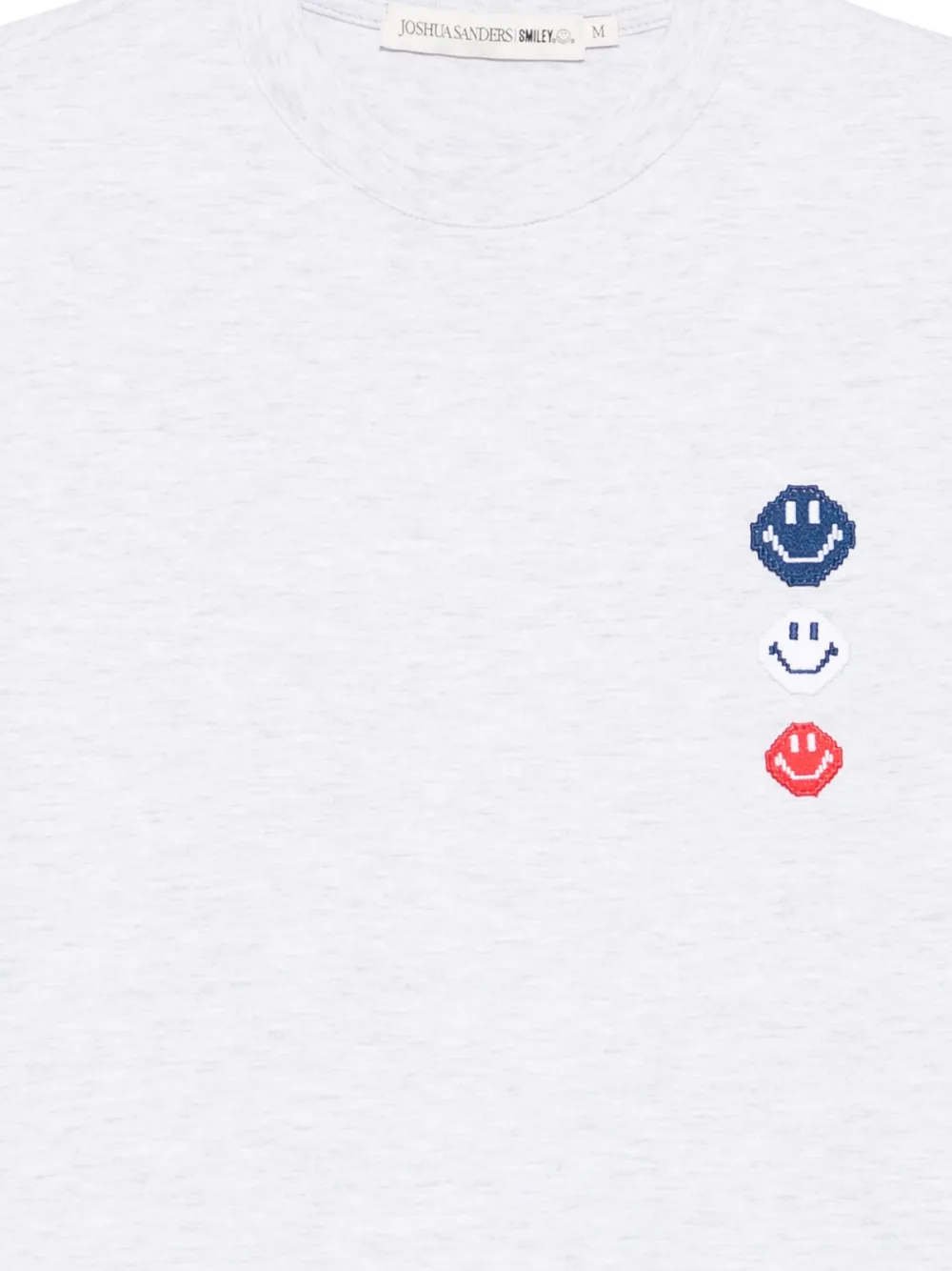 Joshua Sanders Smiley-face Embroidered T-shirt In White