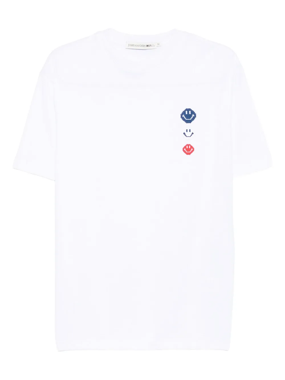 Joshua Sanders Smiley-face Embroidered T-shirt In White