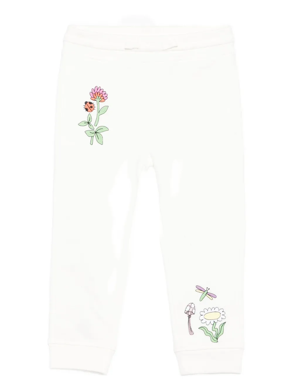 Stella McCartney Kids Pantaloni a fiori - Bianco