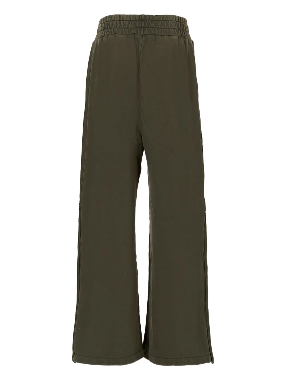 Msgm Snap Button-detail Trousers In Green