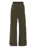 MSGM Kids snap button-detail trousers - Green