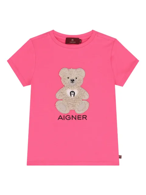 Aigner Kids teddy-bear logo T-shirt