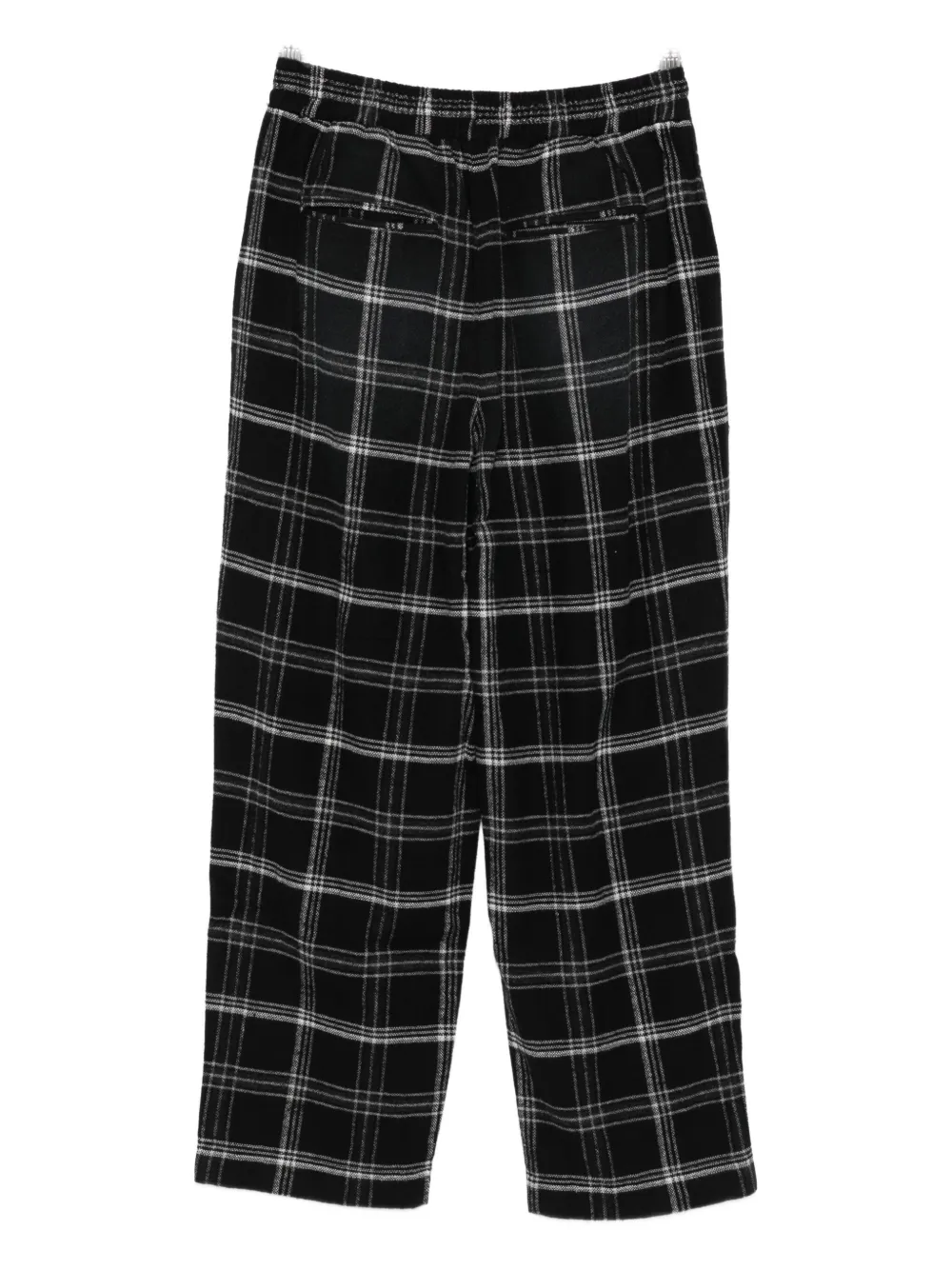 Joshua Sanders checked elastic-waist trousers - Zwart