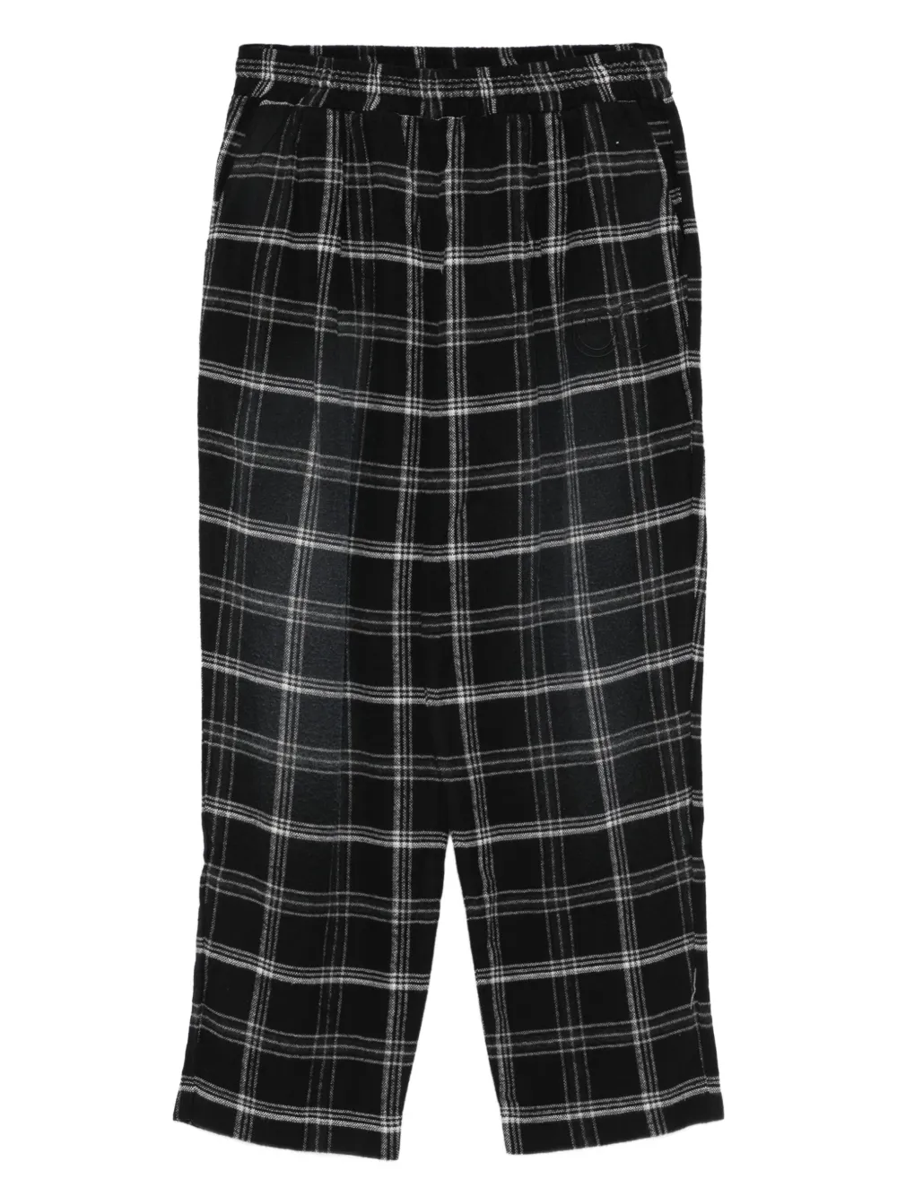 Joshua Sanders checked elastic-waist trousers | Black | Image 1