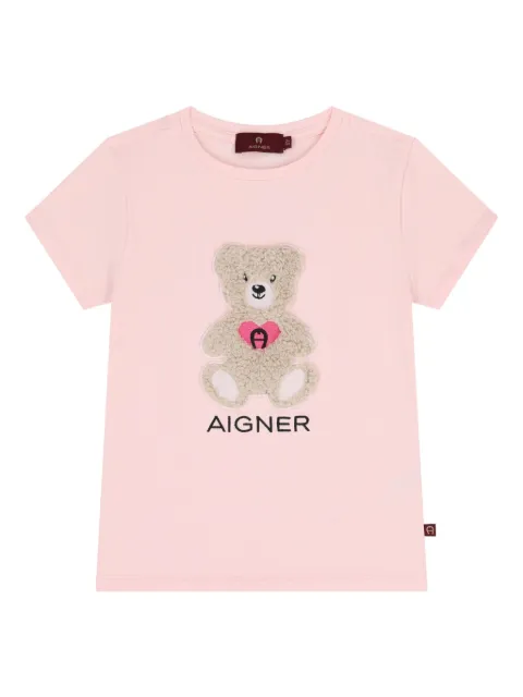 Aigner Kids teddy-bear logo T-shirt