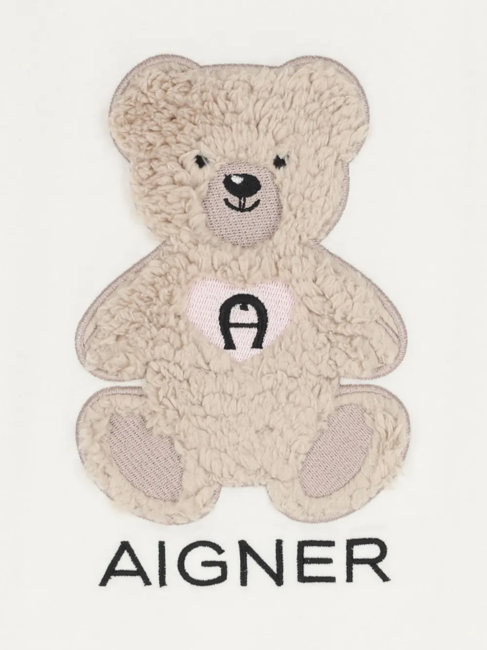 Aigner Kids teddy-bear embroidered T-shirt Wit