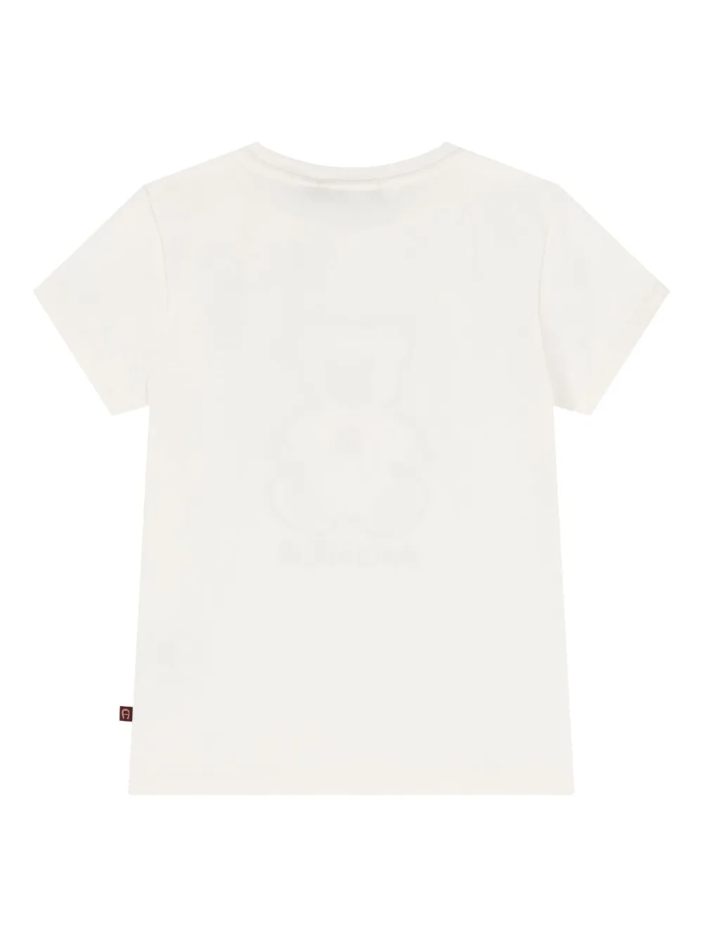 Aigner Kids teddy-bear embroidered T-shirt Wit
