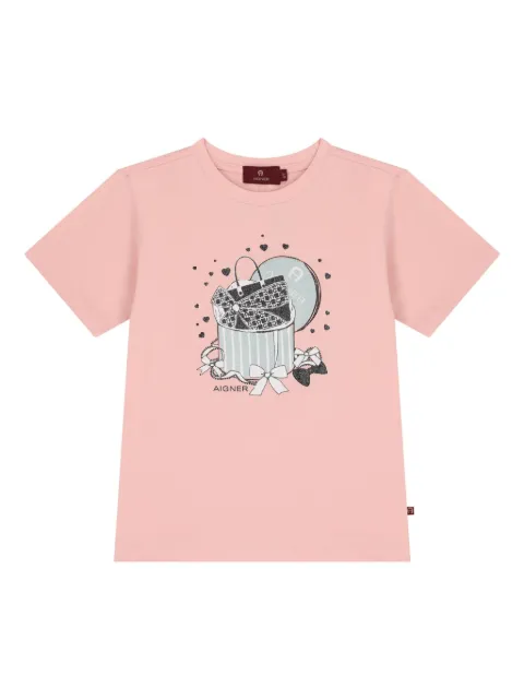 Aigner Kids gift-box print T-shirt