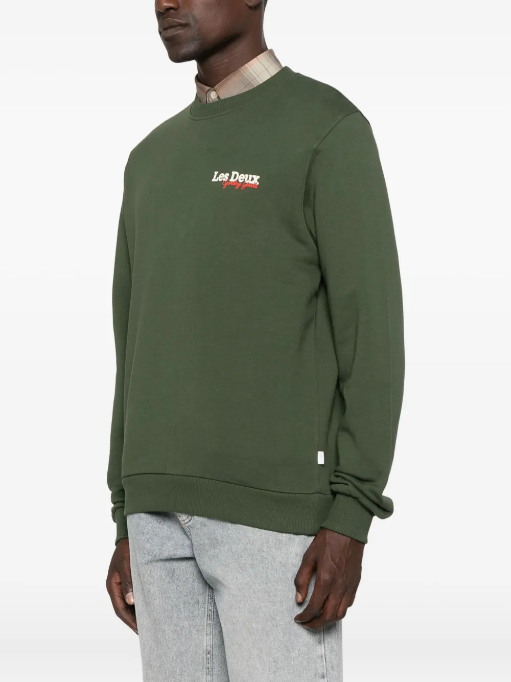 Les Deux Racing Crew-neck Sweatshirt In Green