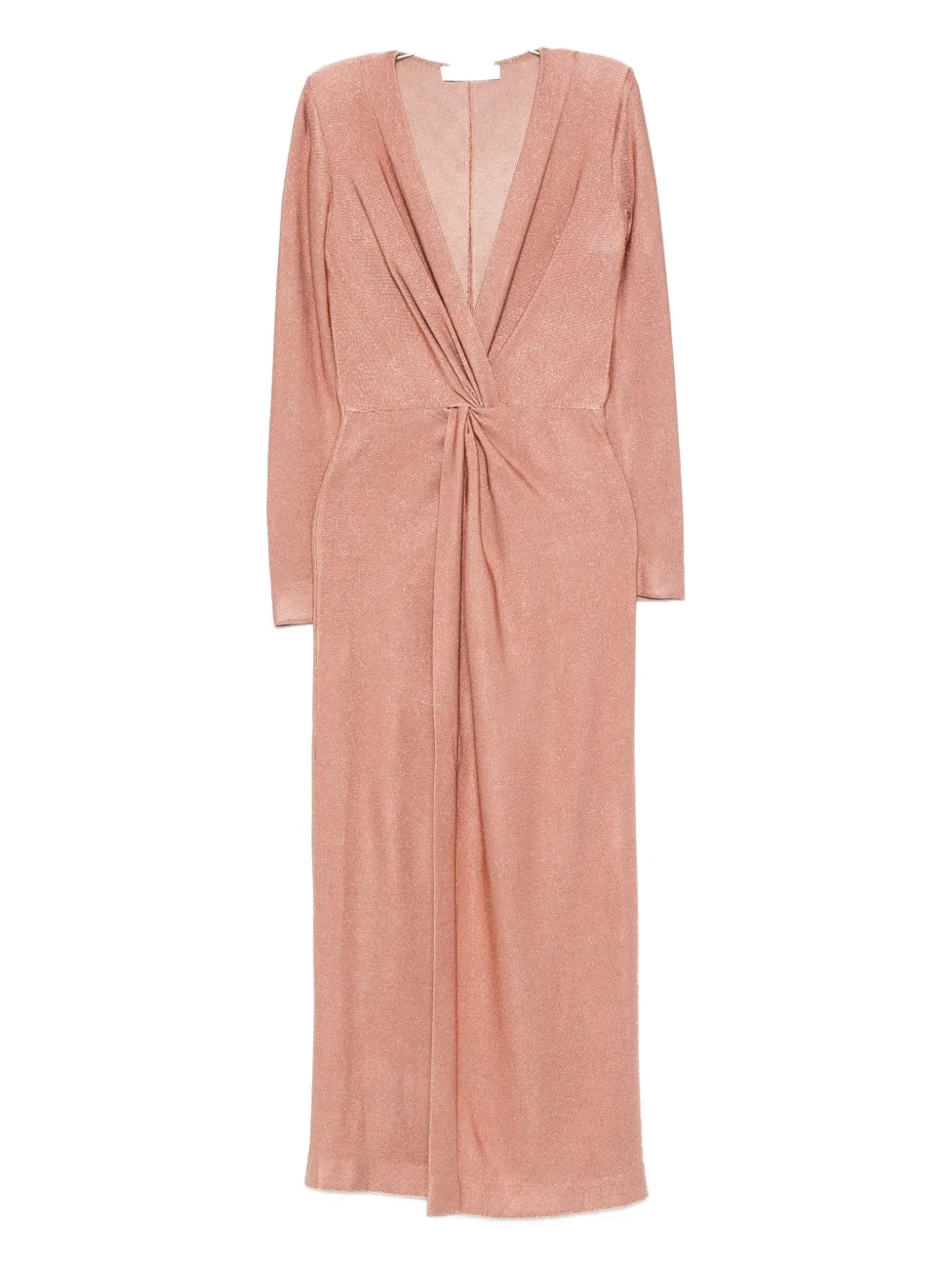 Antonino Valenti twist-front glitter midi dress Roze