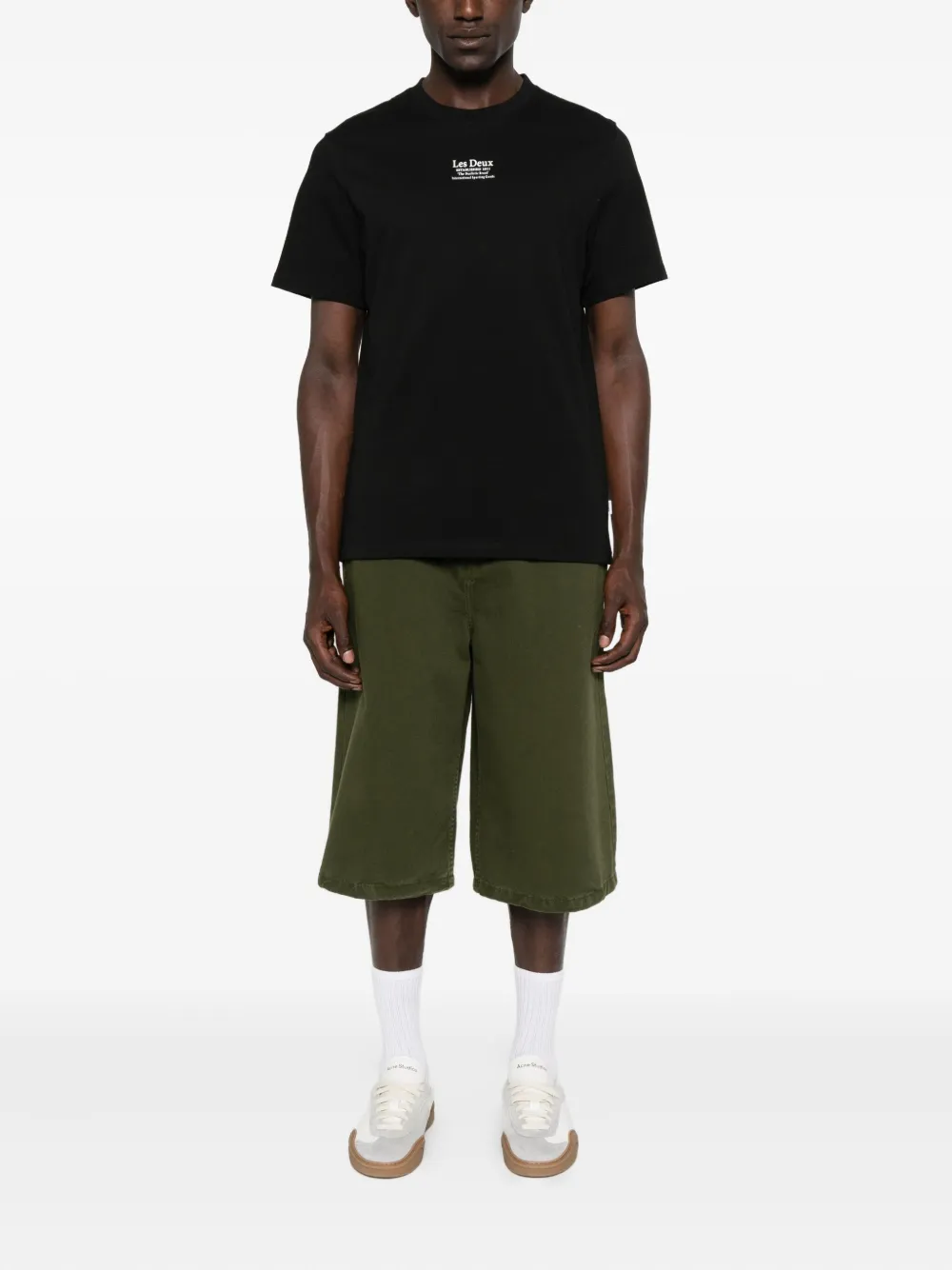 Les Deux Established Crew-neck T-shirt In Black
