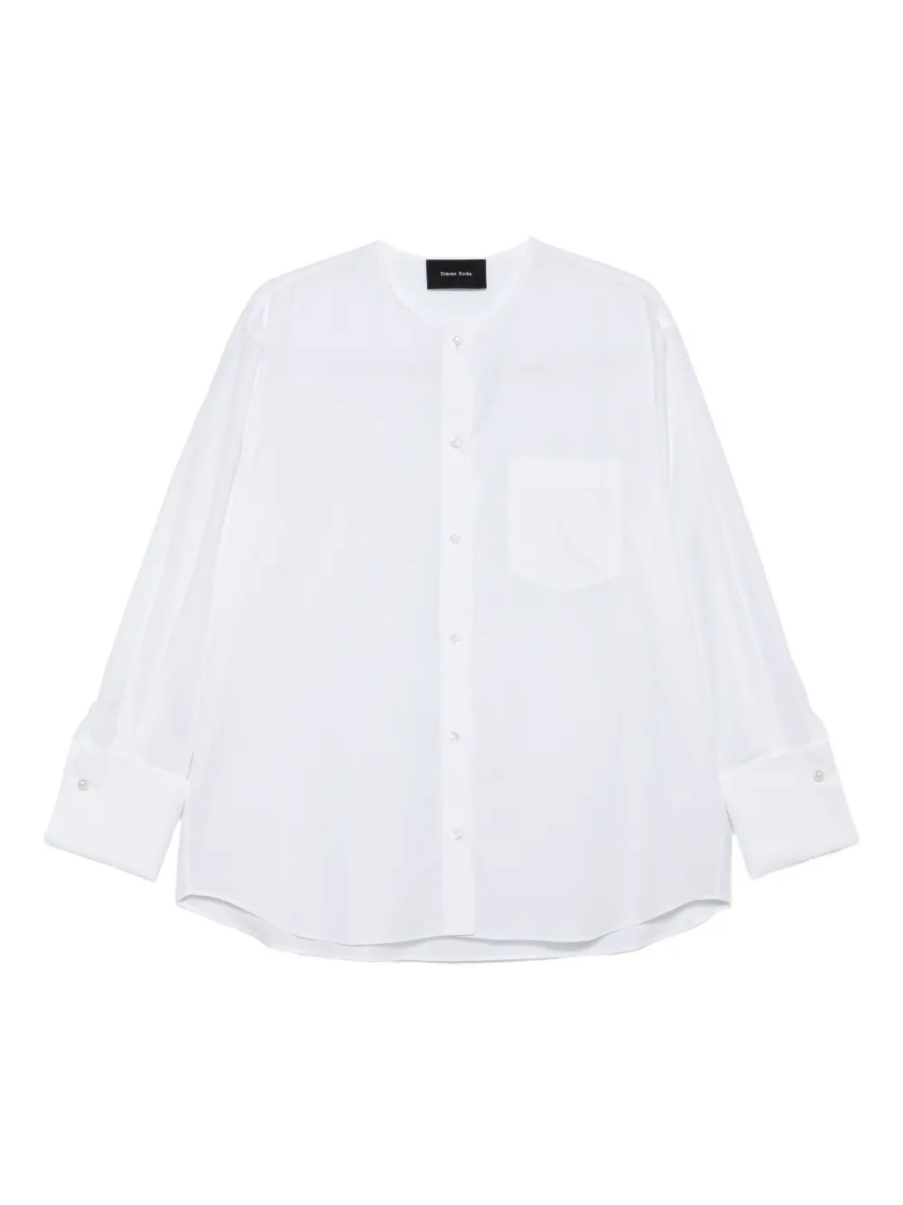 Simone Rocha mandarin-collar pocket shirt | White | Image 1