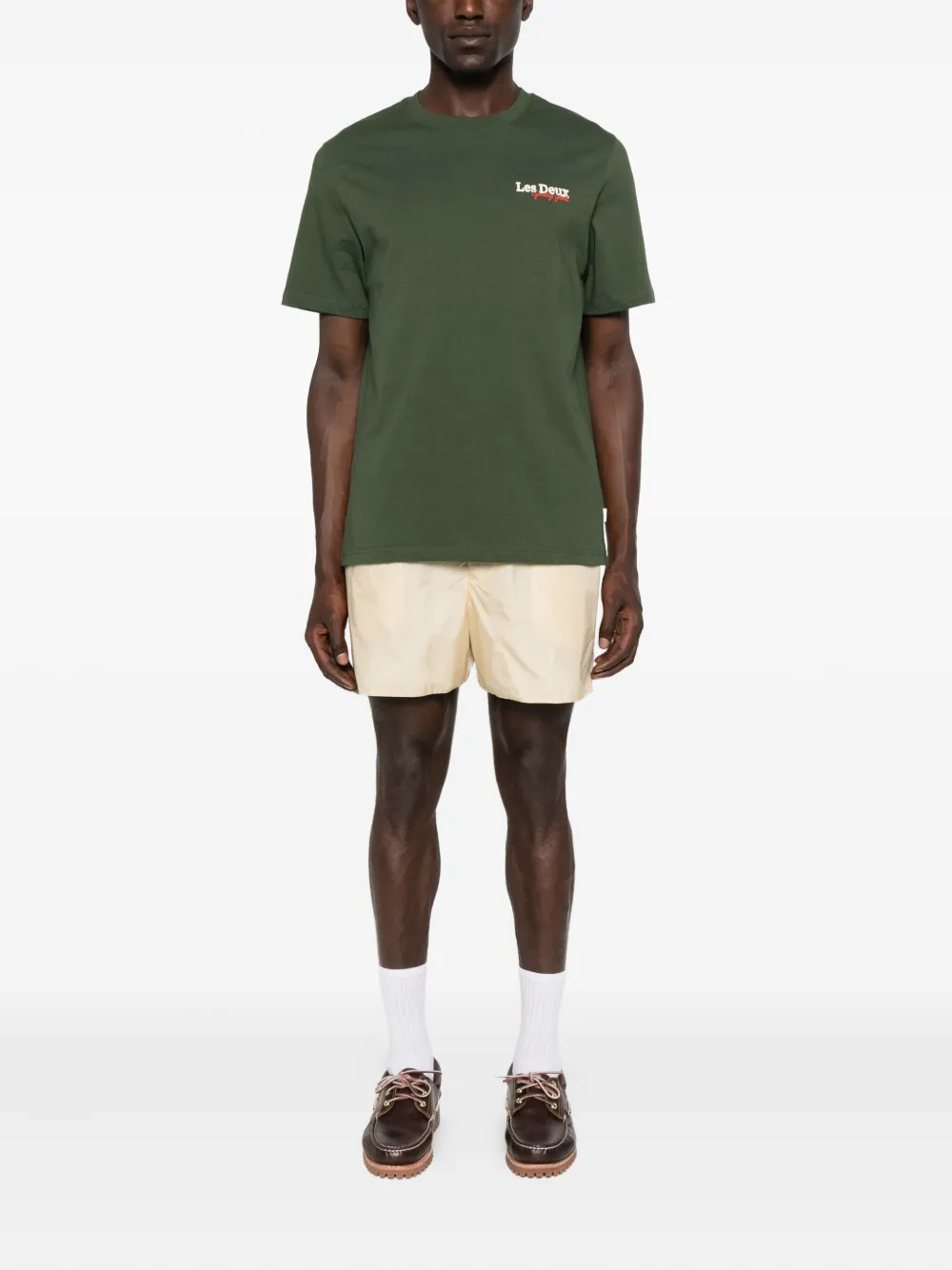 Les Deux Racing T-shirt van biologisch katoen - Groen