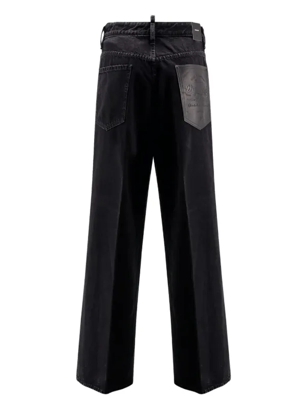DSQUARED2 leather-patch Jeans Black FARFETCH PH