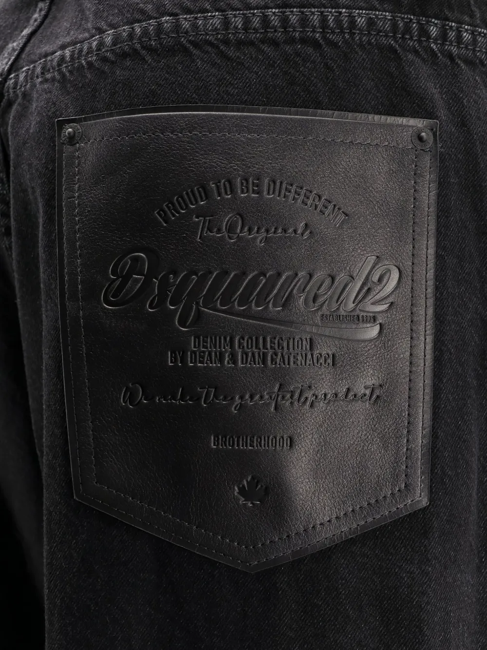 DSQUARED2 leather-patch jeans Zwart