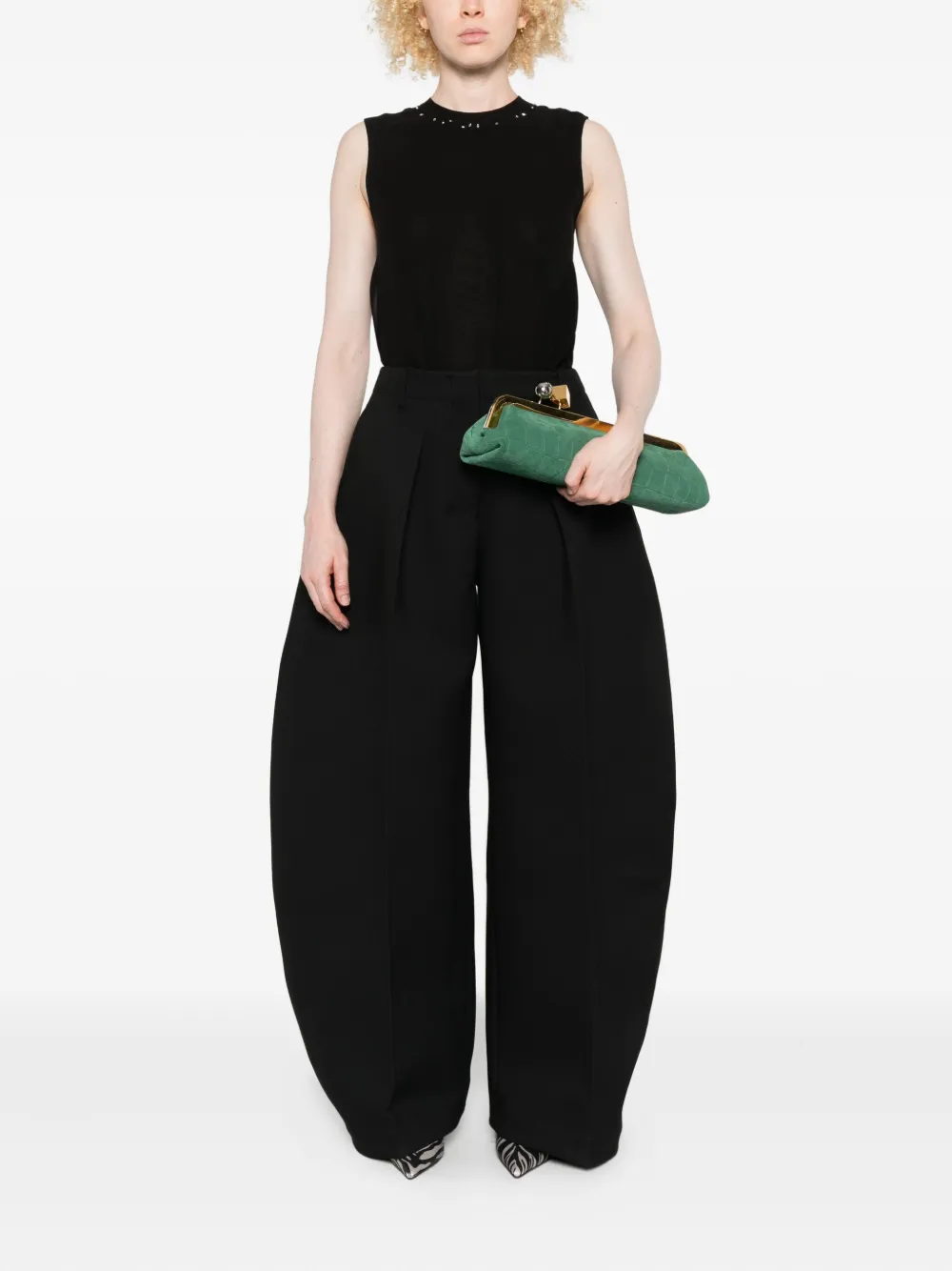 Forte Forte embellished sleeveless top - Zwart