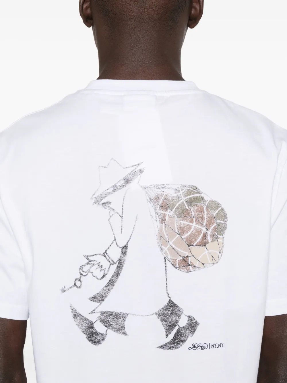 Les Deux Brandon Organic-cotton T-shirt In White