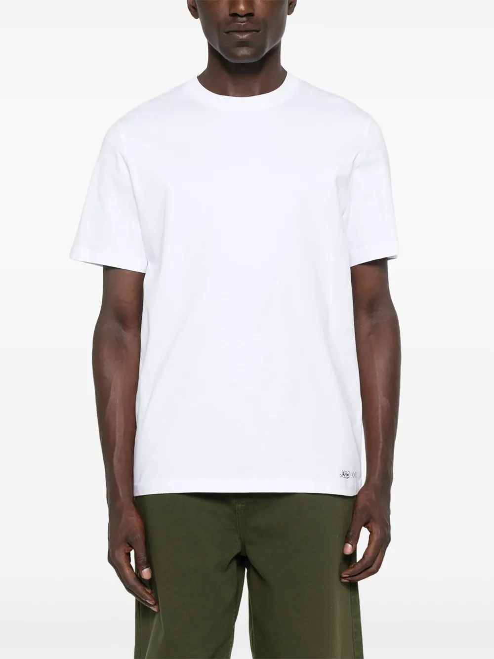 Les Deux Brandon Organic-cotton T-shirt In White