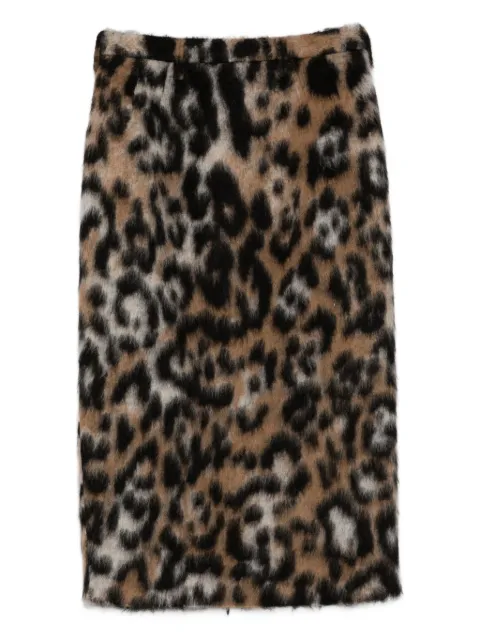 Nº21 leopard print pencil midi skirt