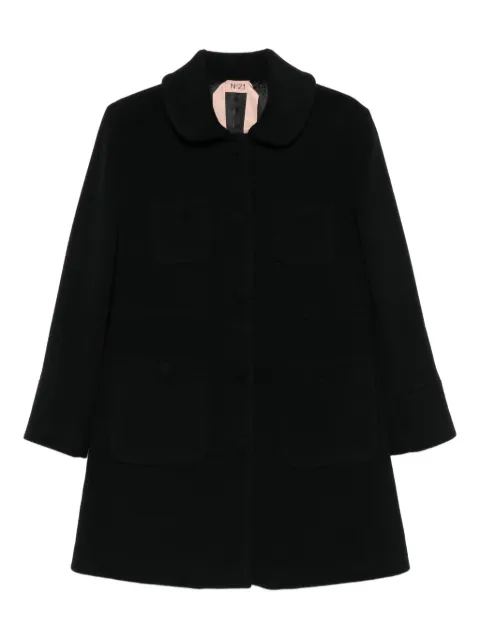 Nº21 peter-pan collar patch-pocket coat