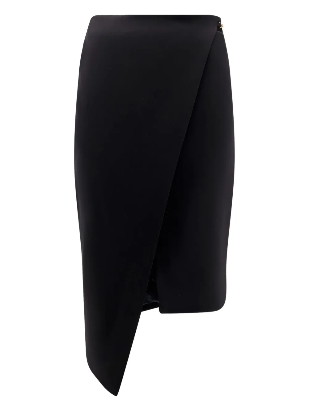 Elisabetta Franchi crystal-embellished asymmetric midi skirt Zwart