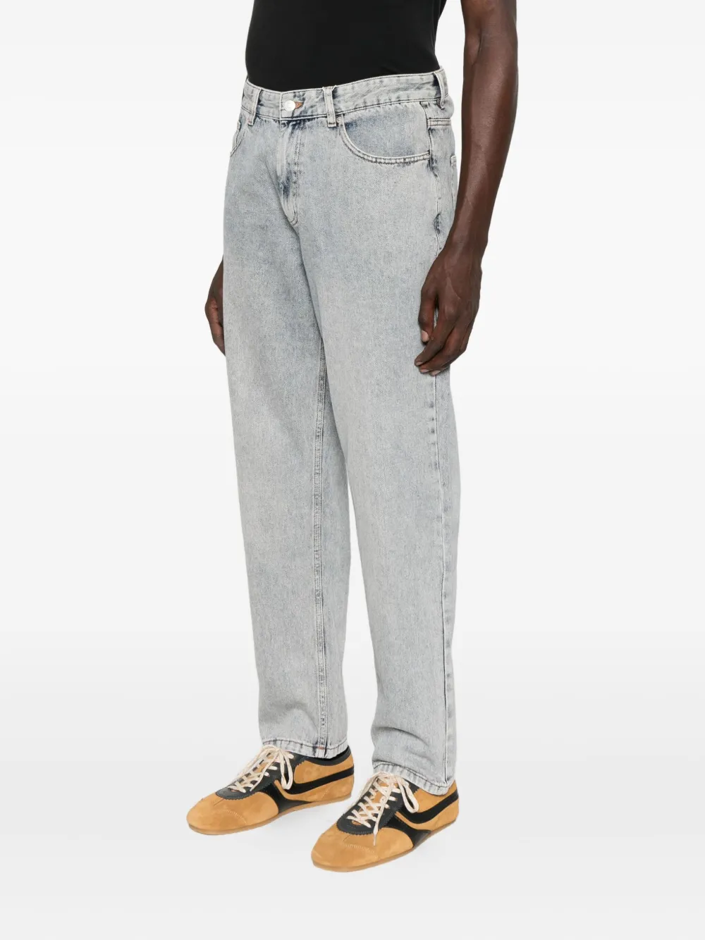 Les Deux Ryder denim jeans met wassing Blauw