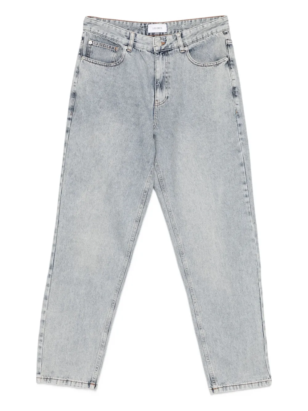 Les Deux Ryder denim jeans met wassing Blauw