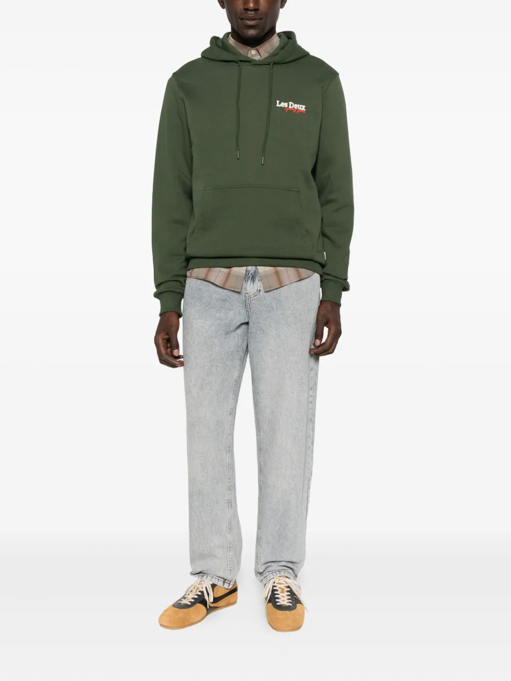Les Deux Ryder denim jeans met wassing - Blauw